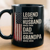 Personalized Black Mug – Gifts For Dad, Grandpa – Our Family's Greatest Hero