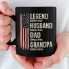 Personalized Black Mug – Gifts For Dad, Grandpa – Our Family's Greatest Hero