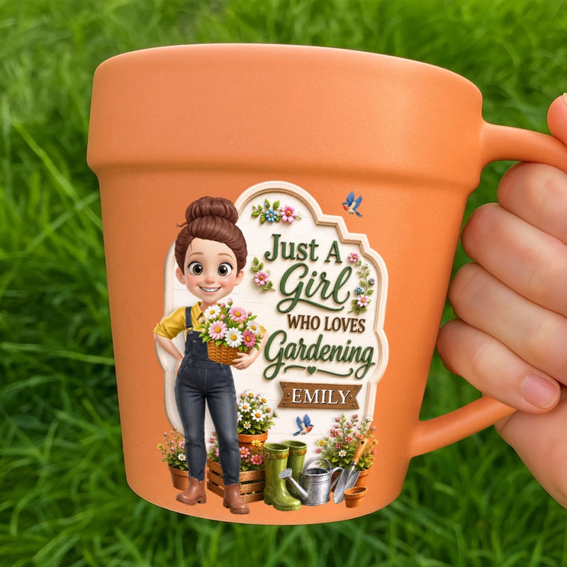 Personalized Plant Pot Ceramic Mug – Gifts For Gardeners – Gardening Girlhood At Its Finest