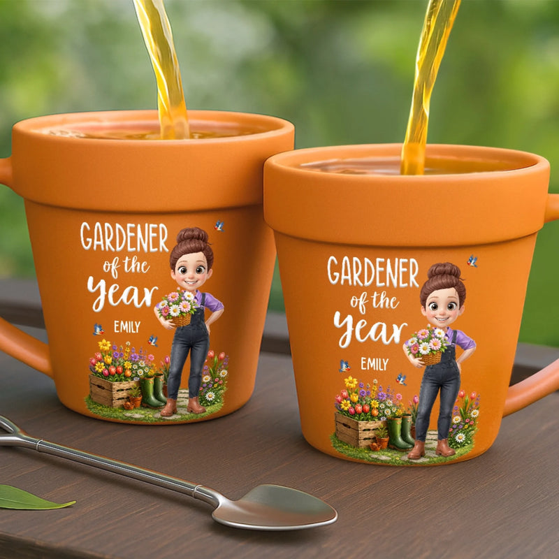 Personalized Plant Pot Ceramic Mug – Gifts For Gardeners – A Garden Full Of Love