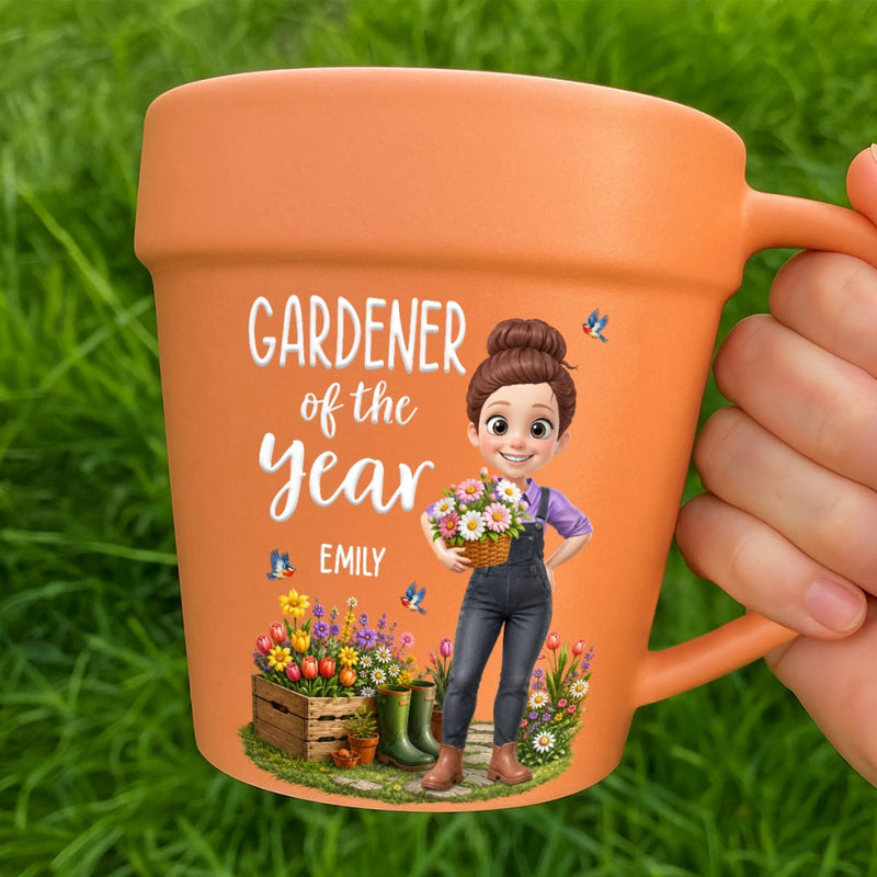 Personalized Plant Pot Ceramic Mug – Gifts For Gardeners – A Garden Full Of Love