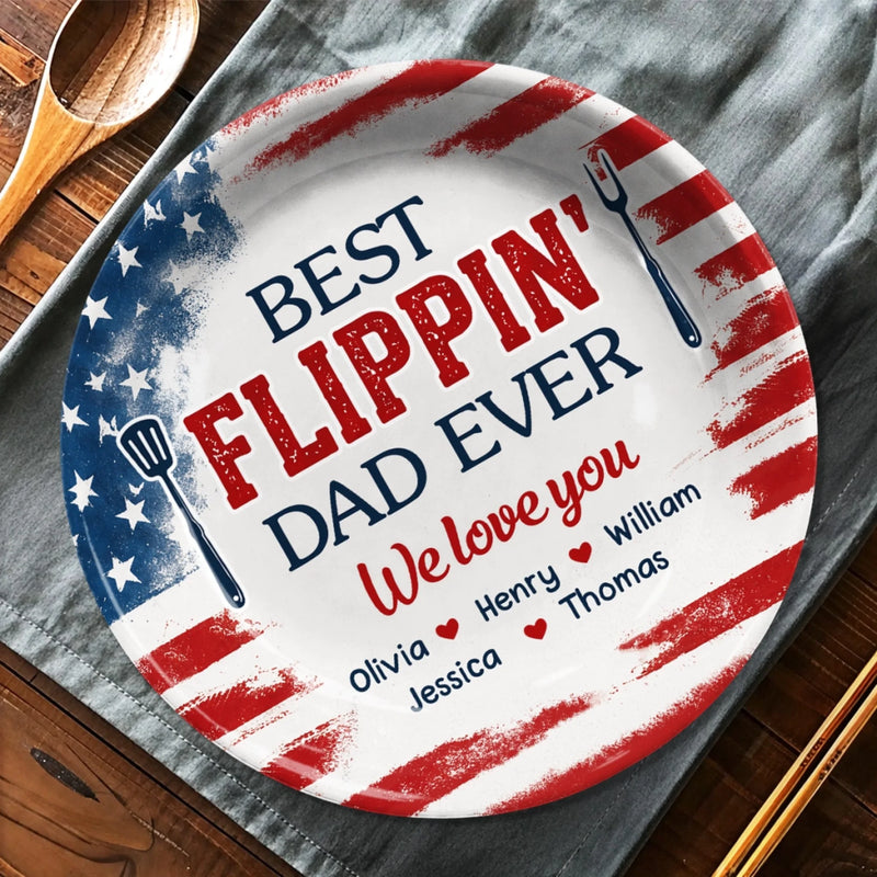 Personalized Ceramic Plate – Father's Day Gifts For Dad, Grandpa – Dad’s Secret Ingredient Is Love