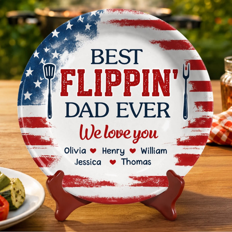 Personalized Ceramic Plate – Father's Day Gifts For Dad, Grandpa – Dad’s Secret Ingredient Is Love