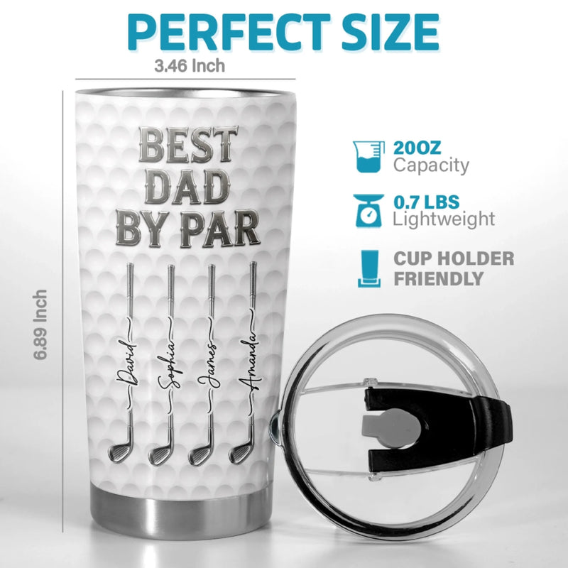 Personalized Tumbler – Golf Gifts For Dad, Grandpa, Golf Lovers – Fueled By Coffee And Birdies