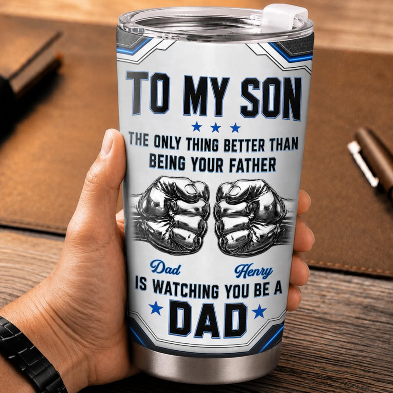 Personalized Tumbler – Gifts For Son – Strong Brave And Kind Always