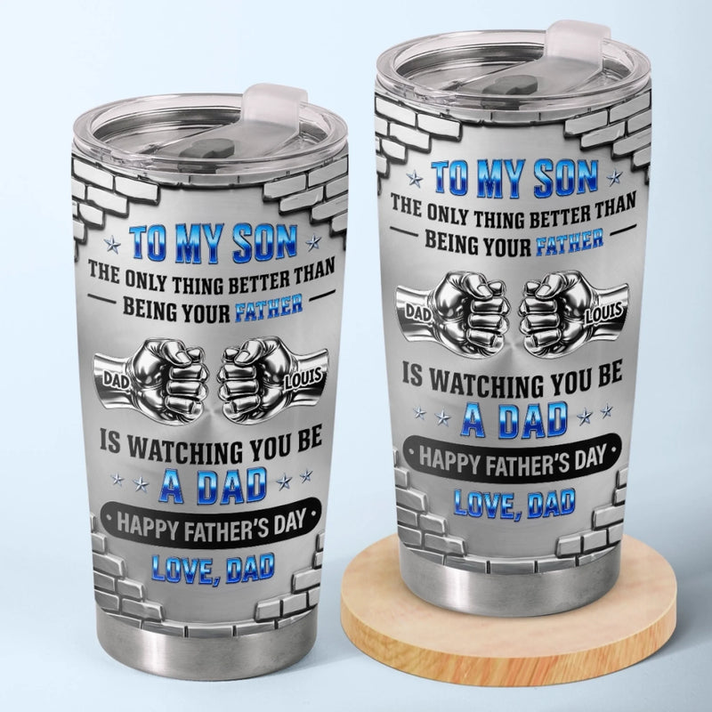 Personalized Tumbler – Father's Day Gifts For Son – To My Son, Proud Forever