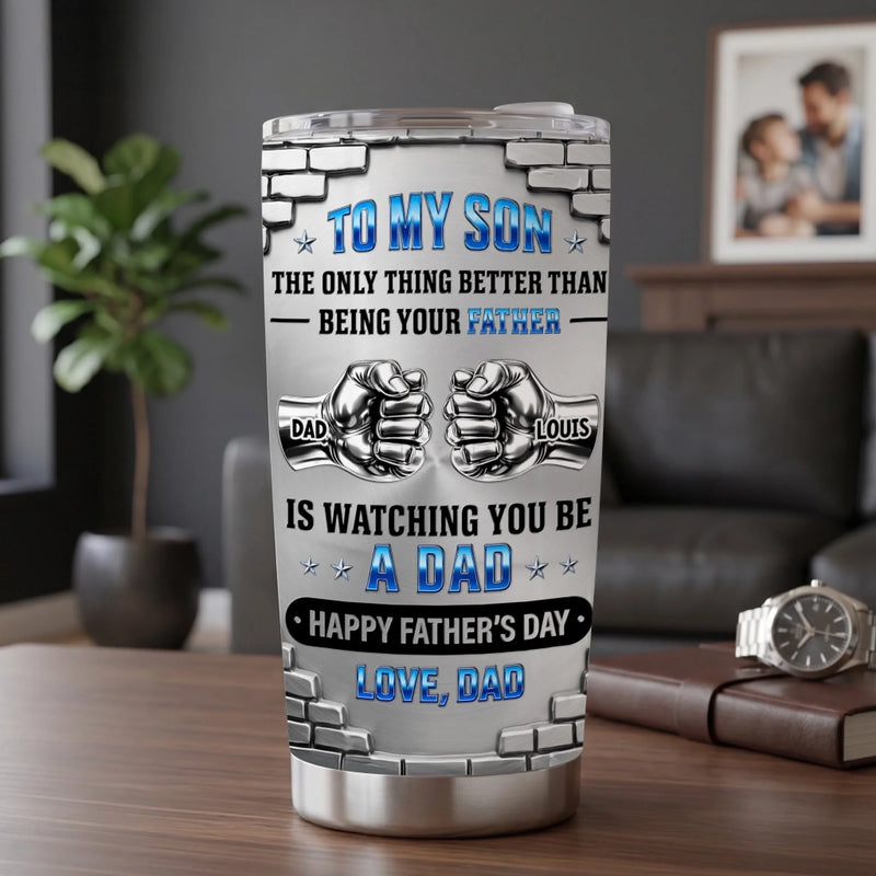 Personalized Tumbler – Father's Day Gifts For Son – To My Son, Proud Forever