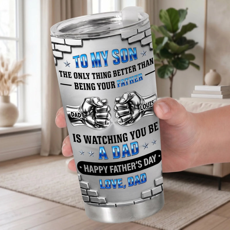 Personalized Tumbler – Father's Day Gifts For Son – To My Son, Proud Forever
