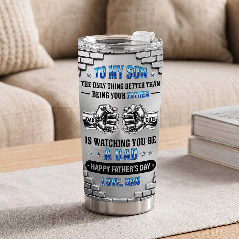 Personalized Tumbler – Father's Day Gifts For Son – To My Son, Proud Forever
