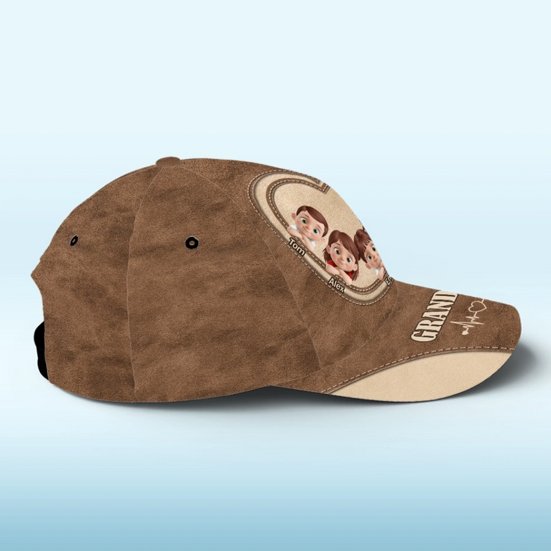 Personalized Classic Cap – Gift For Dad, Grandpa – Love Runs In This Cap