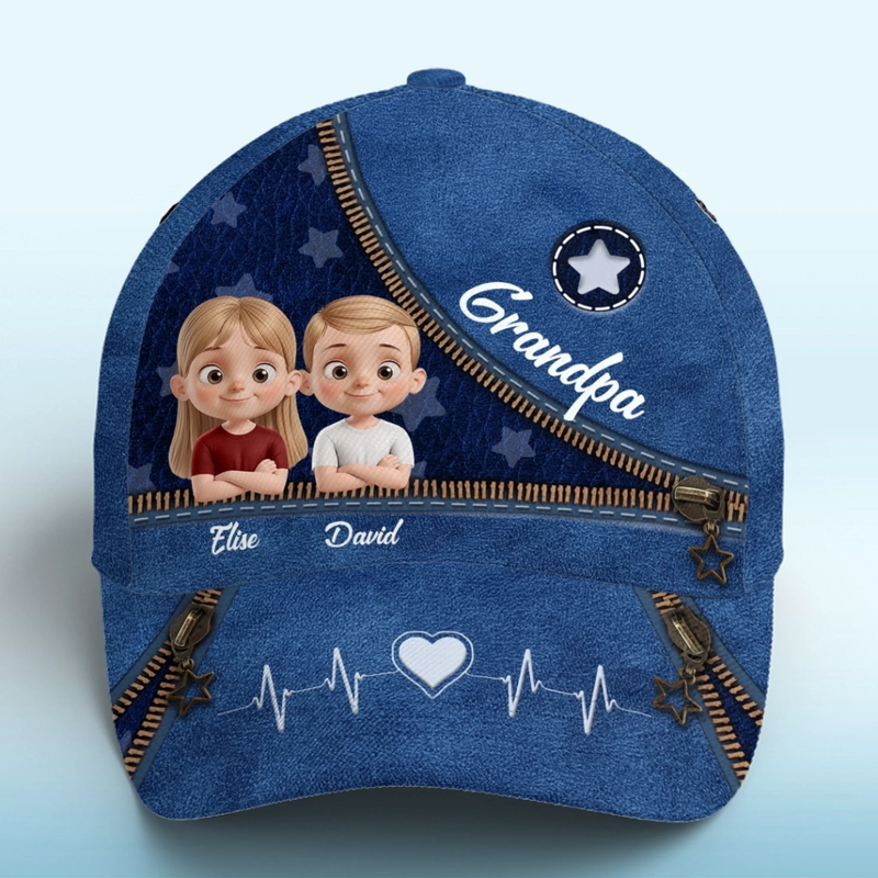 Personalized Classic Cap – Gift For Dad, Grandpa – Grandpa And His Stars