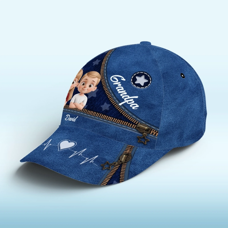 Personalized Classic Cap – Gift For Dad, Grandpa – Grandpa And His Stars