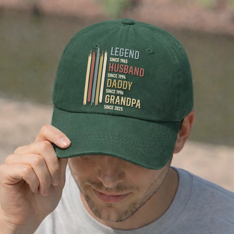 Personalized Vintage Washed Cap – Birthday Gifts For Dad, Grandpa –  Proud To Be Your Kid