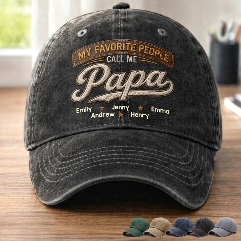 Personalized Washed Baseball Cap – Gifts For Dad, Grandpa – Strong Like Dad Always