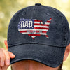 Personalized Washed Cap – Gifts For Dad, Grandpa – Dad’s Love Leads The Way