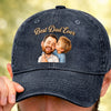 Personalized Photo Washed Cap – Birthday Gifts For Dad, Grandpa – Thankful For Dad Every Day