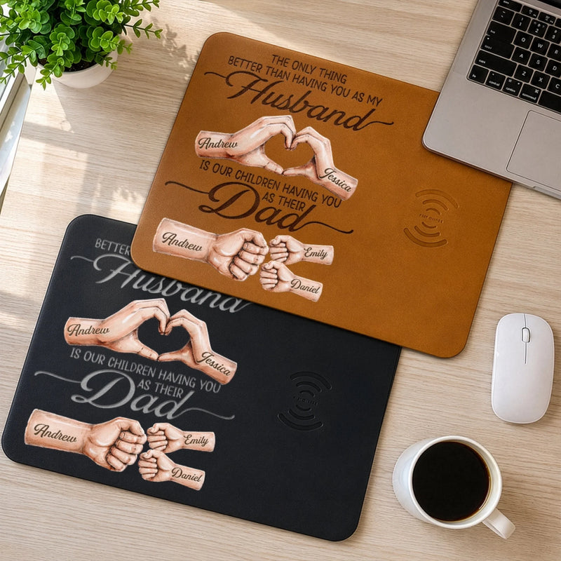 Personalized Charging Mat – Birthday Gifts For Him, Husband, Dad – Family Creates Power