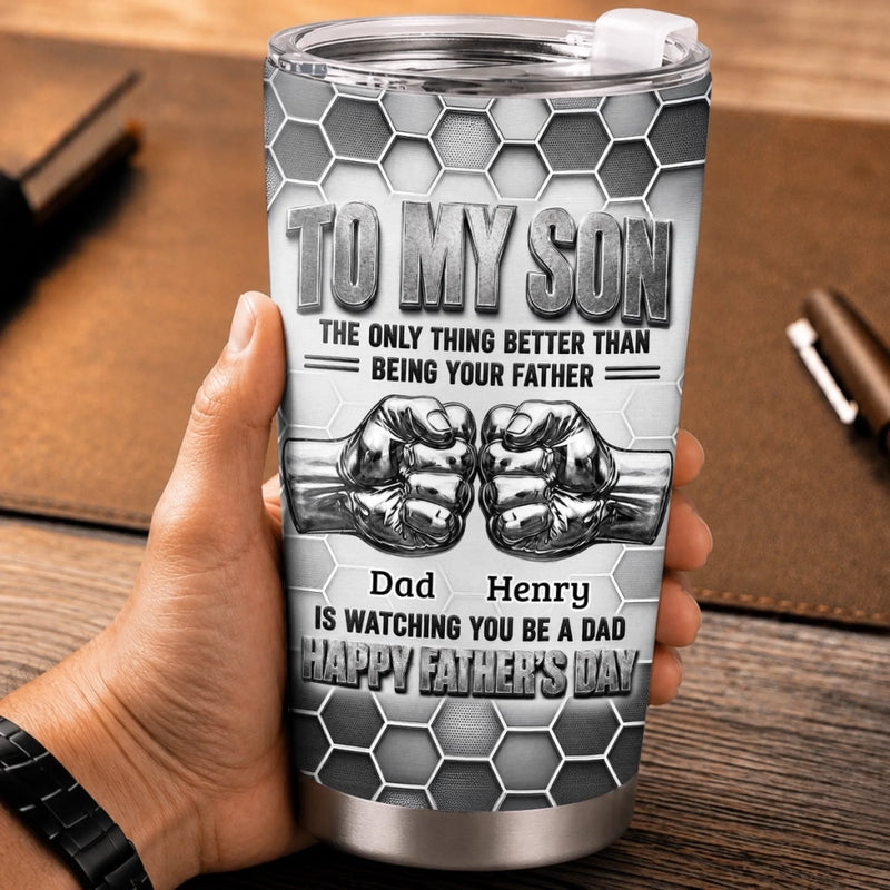 Personalized Tumbler – Father's Day Gifts For Son – Never Forget How Loved You Are
