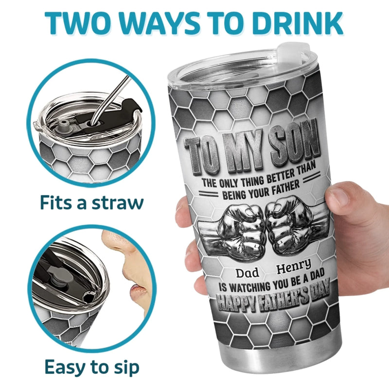 Personalized Tumbler – Father's Day Gifts For Son – Never Forget How Loved You Are