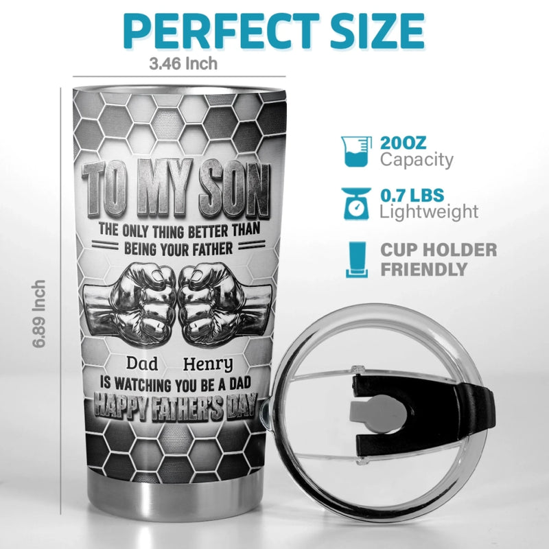 Personalized Tumbler – Father's Day Gifts For Son – Never Forget How Loved You Are