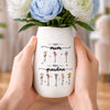 Personalized Oval Ceramic Flower Vase – Birthday Gifts For Grandma – Blessed With Generations Of Love