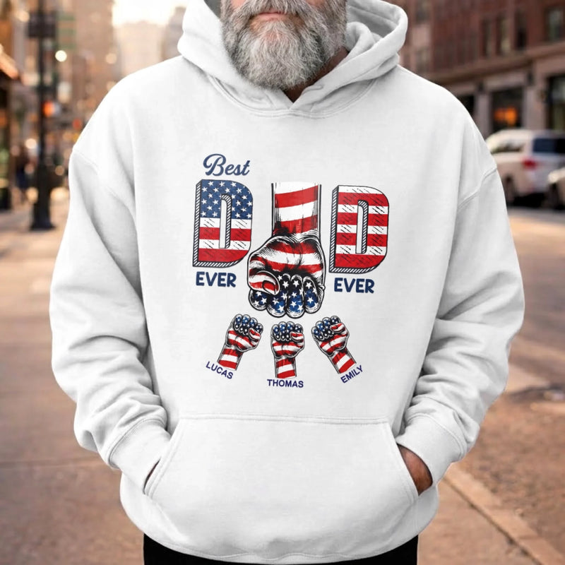 Personalized Unisex T-shirt, Hoodie – Gifts For Dad, Grandpa – The Best Dad Ever