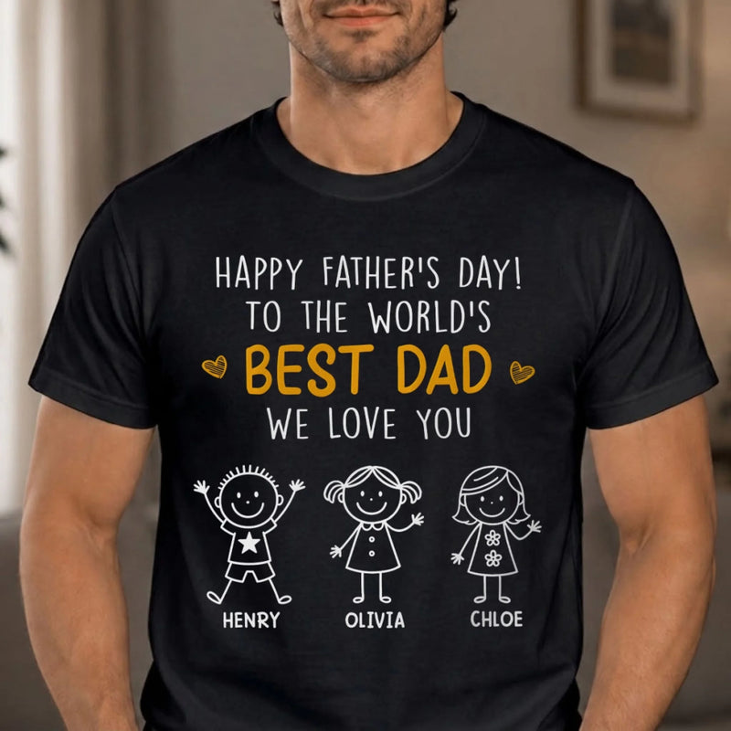Personalized T-shirt, Hoodie – Gifts For Dad, Grandpa – Best  Dad Of The World