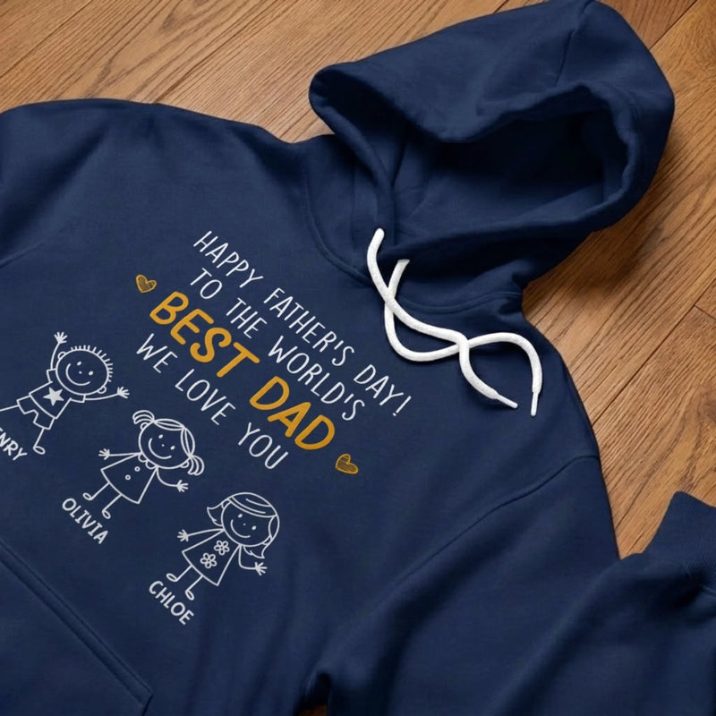 Personalized T-shirt, Hoodie – Gifts For Dad, Grandpa – Best  Dad Of The World