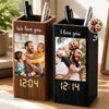 Personalized Photo Pen Holder With Clock – Gifts For Dad, Grandpa – Loved Guided And Inspired By Dad