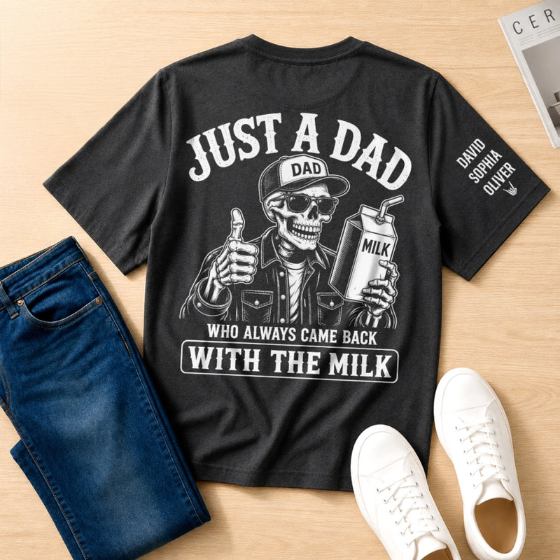 Personalized Back Printed T-Shirt – Birthday Gifts For Dad, Grandpa – Just A Dad