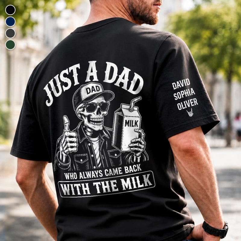Personalized Back Printed T-Shirt – Birthday Gifts For Dad, Grandpa – Just A Dad
