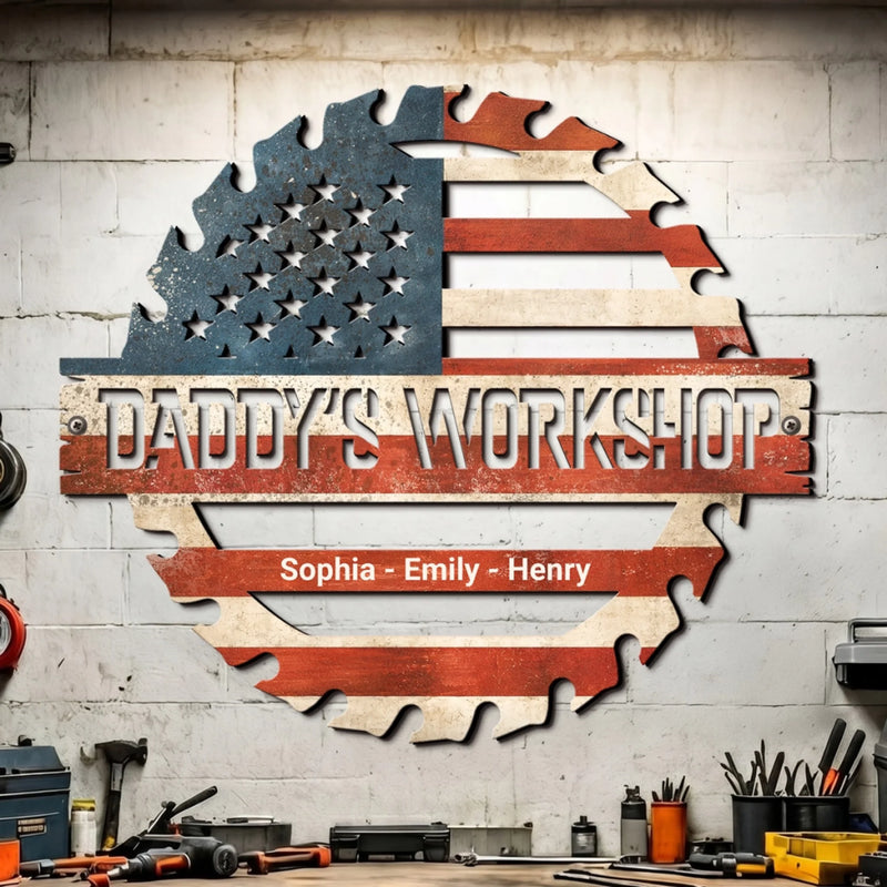 Personalized Metal Sign – Gifts For Dad, Grandpa – The Ultimate Handyman's Corner