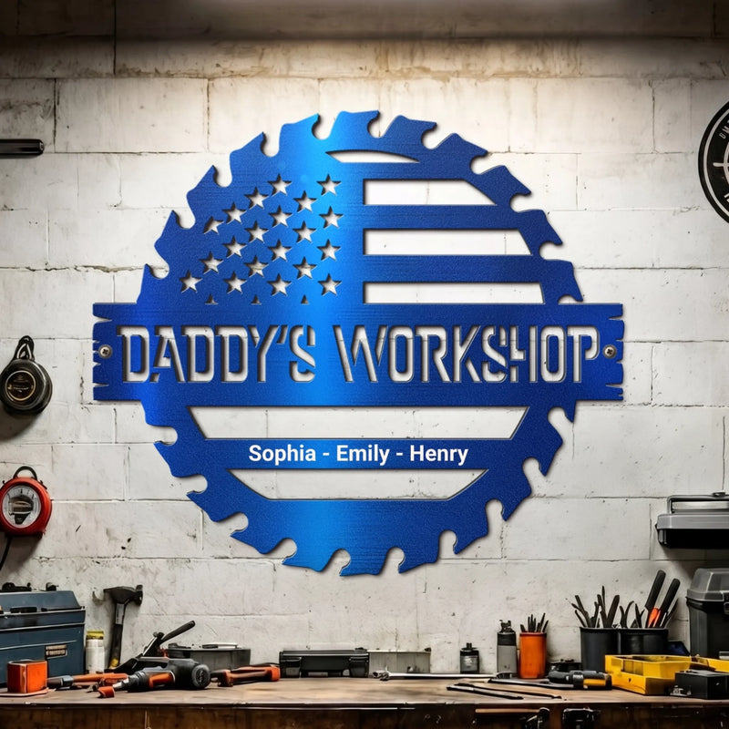 Personalized Metal Sign – Gifts For Dad, Grandpa – The Ultimate Handyman's Corner