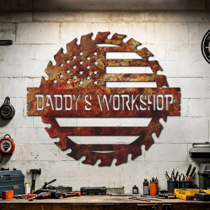 Personalized Metal Sign – Gifts For Dad, Grandpa – The Ultimate Handyman's Corner