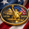 Personalized America 250th Anniversary Commemorative Keepsake Coin – Gifts For Family – United In Courage And Glory