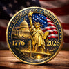 Personalized America 250th Anniversary Commemorative Keepsake Coin – Gifts For Family – United In Courage And Glory