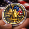 Personalized America 250th Anniversary Commemorative Keepsake Coin – Gifts For Family – United In Courage And Glory
