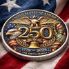 Personalized America 250th Anniversary Commemorative Keepsake Coin – Gifts For Family – United In Freedom And Pride