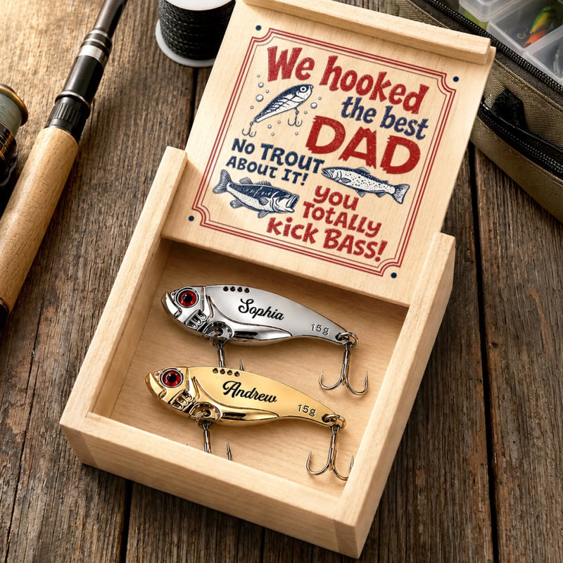 Personalized Fishing Lure – Fishing Gifts For Fisherman, Dad, Grandpa – Fishing Solves Most Problems