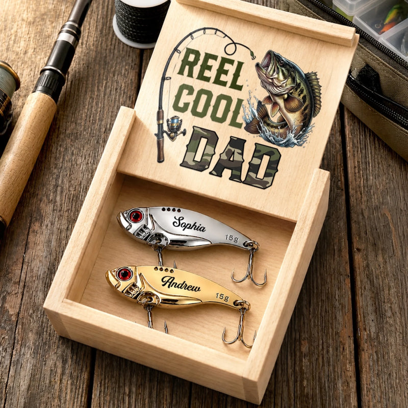 Personalized Fishing Lure – Fishing Gifts For Fisherman, Dad, Grandpa – Born To Fish Forced To Work
