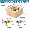 Personalized Fishing Lure – Fishing Gifts For Fisherman, Dad, Grandpa – Born To Fish Forced To Work