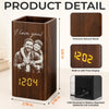 Personalized Photo Pen Holder With Clock – Gifts For Dad, Grandpa – Dad Makes Life Extraordinary