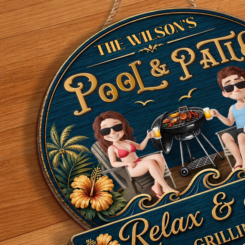 Personalized Wood Sign – Summer Gifts for Couple – Welcome To Our Backyard Bar