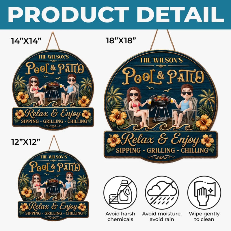 Personalized Wood Sign – Summer Gifts for Couple – Welcome To Our Backyard Bar