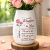 Personalized Oval Ceramic Flower Vase – Birthday Gifts For Daughter-In-Law – You Are Truly Loved