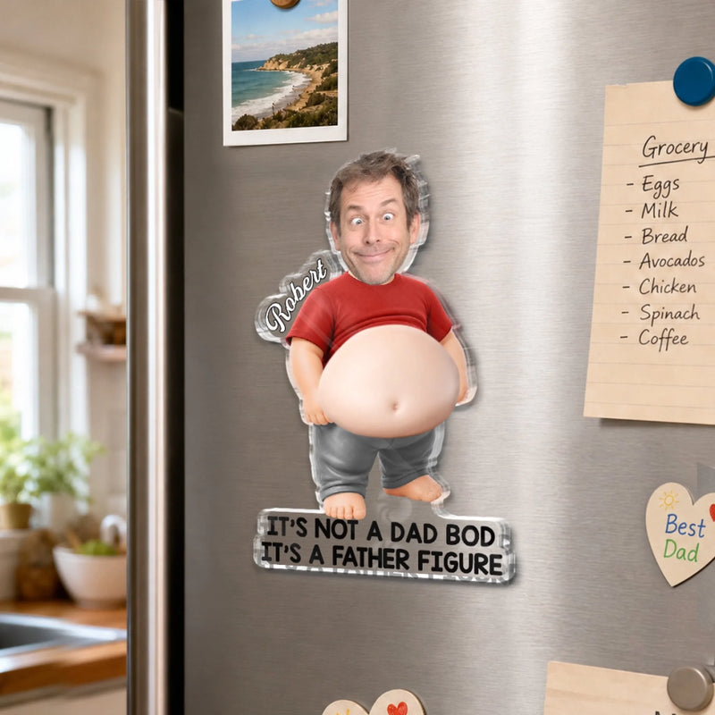 Personalized Photo Acrylic Fridge Magnet – Funny Gifts For Dad, Grandpa – Dad Jokes Loading Please Wait
