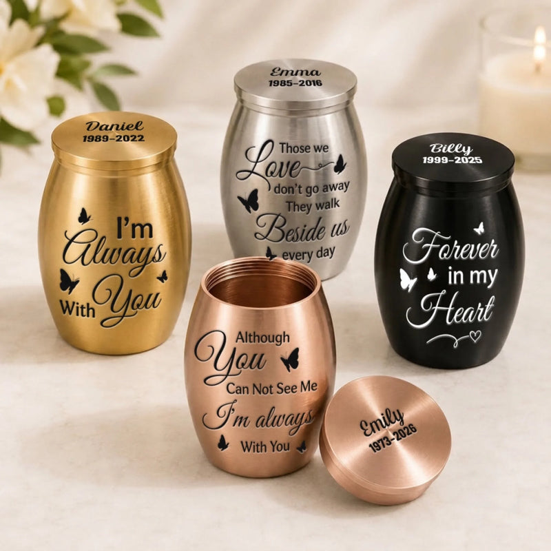 Personalized Memorial Urn – Sympathy Gift – Forever In My Heart