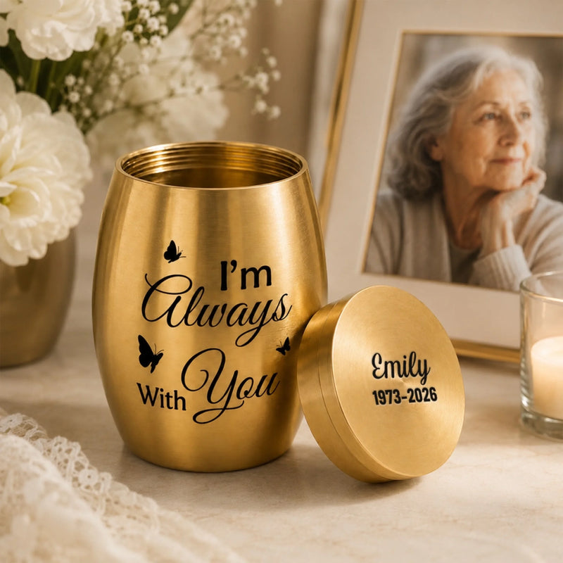 Personalized Memorial Urn – Sympathy Gift – Forever In My Heart