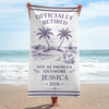 Personalized Beach Towel – Retirement Gifts For Women, Men – Officially Off The Clock