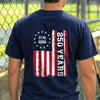 Personalized America 250th Anniversary Unisex T-shirt – Gifts For Dad, Grandpa – Proud American Since Birth